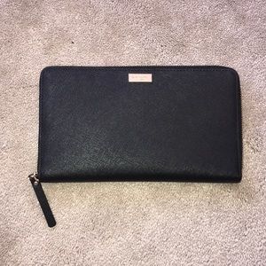 Black Oversized Leather Wallet